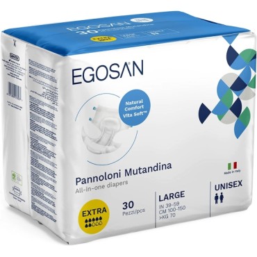 Scutece incontinență adulți EGOSAN, LARGE, extra 7 picături, 30 bucăți