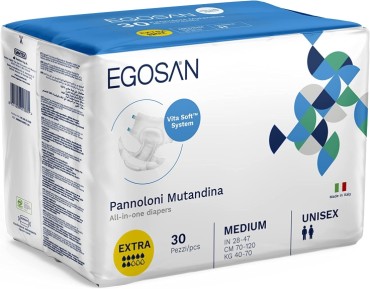 Scutece incontinență adulți EGOSAN, MEDIUM, extra 7 picături, 30 bucăți